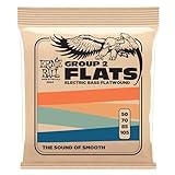 Group 2 Stainless Steel Flatwound Electric Bass Strings 50-105 Gauge