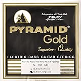 Pyramid Gold Flatwound Long Scale Bass Guitar Strings 40-105