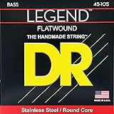 DR Strings Flatwound Stainless Steel Round Core Bass 45-105 Strings